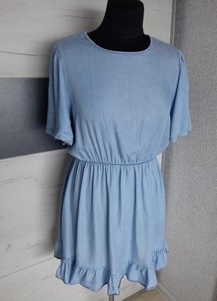 Голубое платье платье литалия размер м сарафан9 фото
