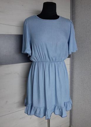 Голубое платье платье литалия размер м сарафан10 фото