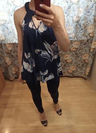 Топ майка в цветы l. можно для беременных