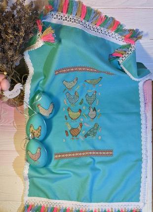 Великодній декор, серветка на кошик, рушничок
