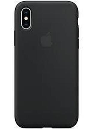 Чохол silicone case для iphone xs max black (силіконовий чохол чорний силікон кейс хс макс) full
