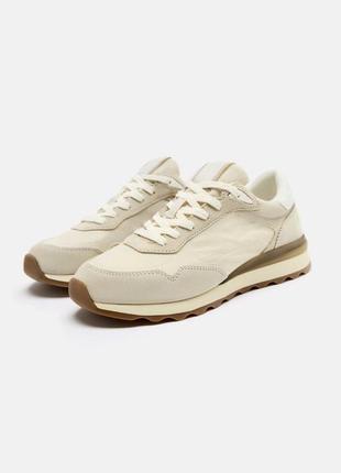 Комбинированные беговые кроссовки zara/5023/110/ кроссовки зара