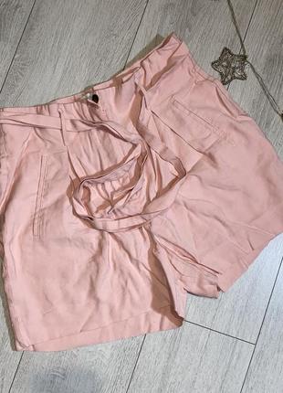 Женские светлые розовые шорты размер l1 фото