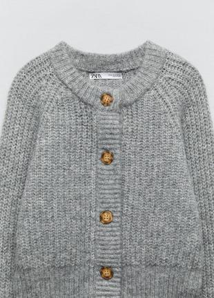 Шерстяной свитер кардиган zara с альпакой9 фото