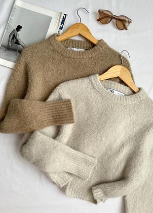 Шерстяной свитер zara с альпакой2 фото