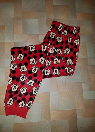 Теплі штани плюш-велюр мікі mickey mouse disney-primark 9/10 років 140 см3 фото