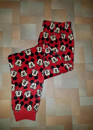 Теплые штаны плюш-велюр микки mickey mouse disney-primark 9/10 лет 140 см2 фото