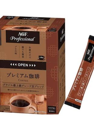 Кофе растворимый в стиках по 1.8 г 50 штук agf professional premium coffee, япония