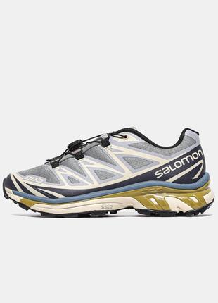 Кроссовки salomon advanced soft ground blue beige (оригинальная коробка)1 фото