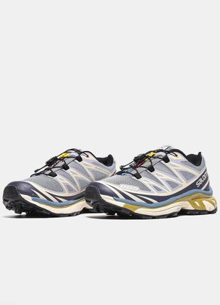 Кроссовки salomon advanced soft ground blue beige (оригинальная коробка)6 фото