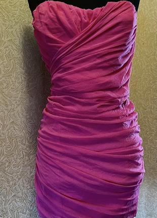 Платье коктейльное розовое 💗4 фото