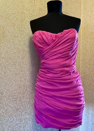 Платье коктейльное розовое 💗6 фото