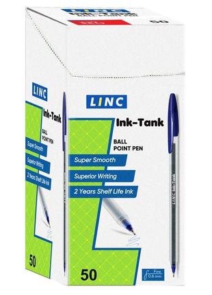 Ручка кулька/олив ink tank червона 0,6 мм linc
, цена за уп. 50шт