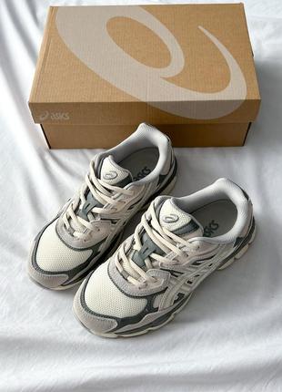 Кросівки asics gel nyc 'cream oyster grey'