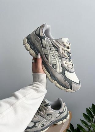 Кросівки asics gel nyc 'cream oyster grey'