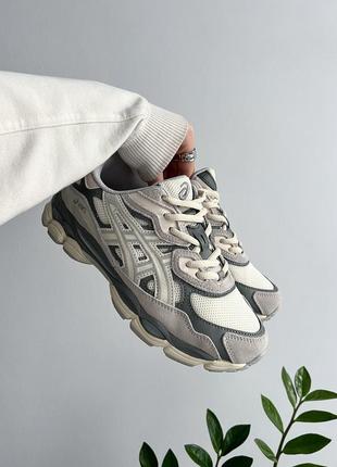 Кросівки asics gel nyc 'cream oyster grey'