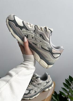 Кросівки asics gel nyc 'cream oyster grey'