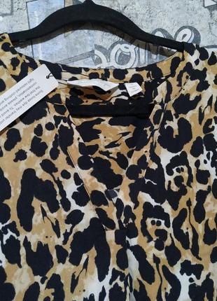 Новое свободное леопардовое миди платье оверсайз.7 фото
