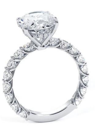 Шикарное женское золотое кольцо с бриллиантом 5,00 карат. сертификат igi золото 585/7503 фото