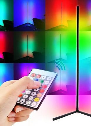 Кутовий підлоговий rgb світлодіодний led торшер лампа з пультом керування 330+ світлових ефектів