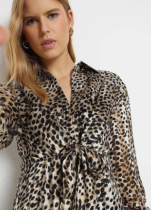 Леопардовое платье - рубашка river island2 фото