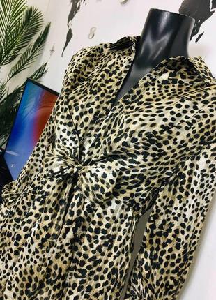 Леопардовое платье - рубашка river island3 фото