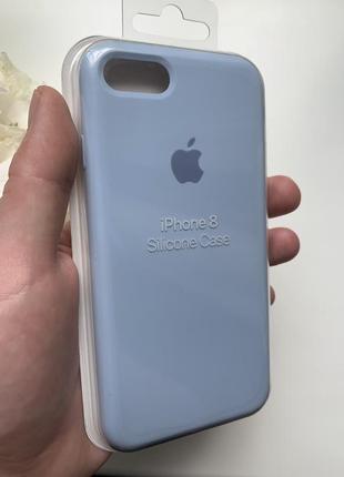 Чехол для iphone 7/8 голубого цвета silicone case5 фото
