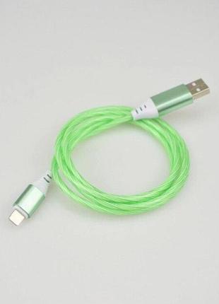 Usb кабель led cable micro usb с подсветкой green