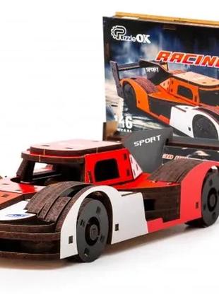 Деревянный 3d конструктор racing car 01037 порше 146 дет
