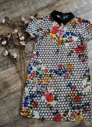 Свободное прямое платье от atmosphere принт цветы легкое летнее