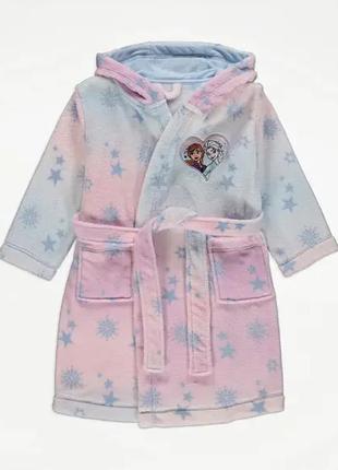 Халат детский розовый disney frozen 86/92см