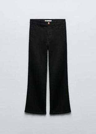 Укорочені джинси кльош zara актуальна модель на сайті