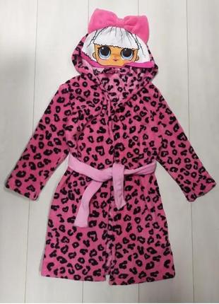 Халат для девочки розовый lol 122/128см