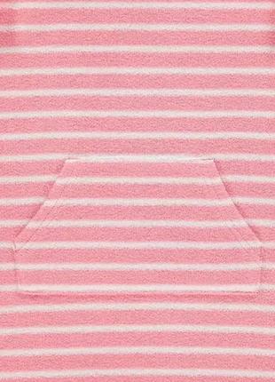 Халат-рушник у смужку рожеве george 110/116см3 фото