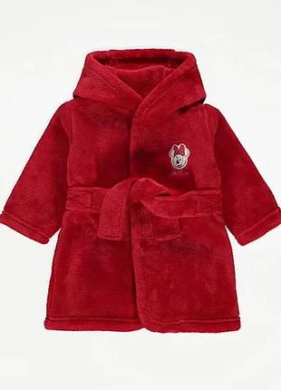 Халат для девочки красный минный george 80, 86см
