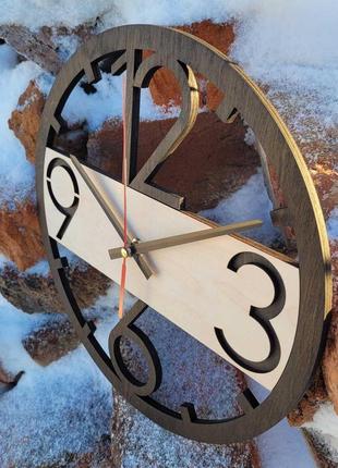 Настенные деревянные часы с бесшумным механизмом6 фото
