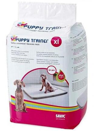 Пелюшка savic puppy trainer для собак xl 30 шт 60х90 см (5411388352301)