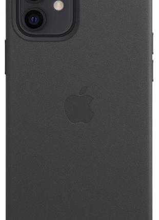 Чохол шкіряний leather case magsafe mhkg3zm/a (original) для apple iphone 12/12 pro (6.1") black10 фото