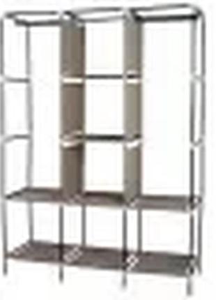Складной тканевый шкаф на 3 секции 130х45х175 см2 фото