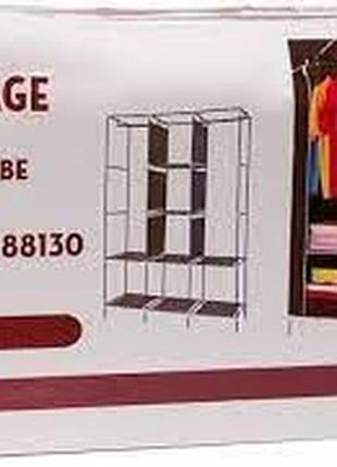 Складной тканевый шкаф на 3 секции 130х45х175 см5 фото