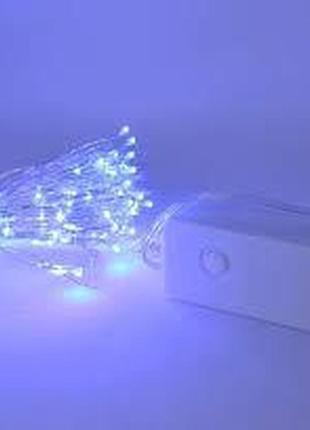Гірлянда дротяна нитка rd-7107 100 led 10 м (контрол 220 v) синій3 фото