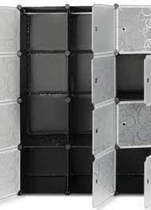 Пластикова складна шафа storage cube cabinet mp 312-62 чорна