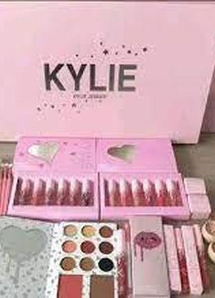 Набор косметики kylie jenner big box розовый, большой подарочный набор для макияжа 50*30*4 см5 фото