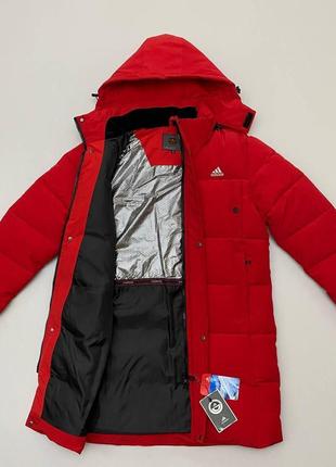 №1 куртка adidas зима червона3 фото