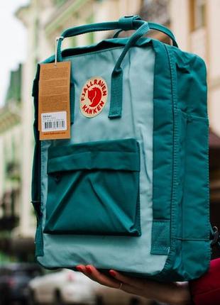 Рюкзак fjallraven kanken купить фьялравен канкен бирюзовый зеленый3 фото