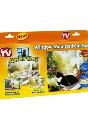 Віконна ліжко для котиків sunny window seat mounted cat bed5 фото