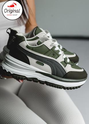 Жіночі зелені кросівки топ якості💚