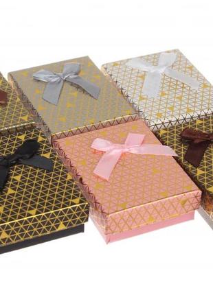 Подарочные коробочки для бижутерии 7*9*3см (упаковка 12шт) с подушечкой