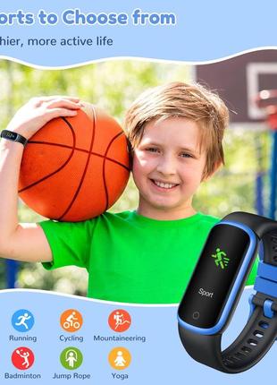 Motsfit smartwatch детские часы с фитнес-трекером: спортивные часы с шагомером, трекер активности3 фото