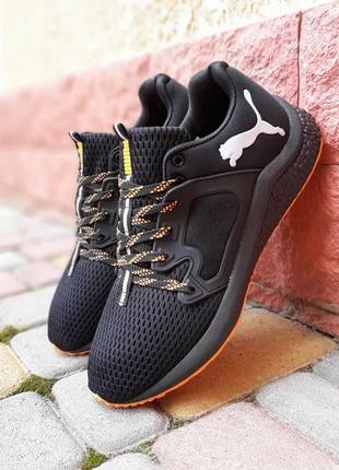 Чоловічі кросівки puma чорні з помаранчевим знижка sale smb